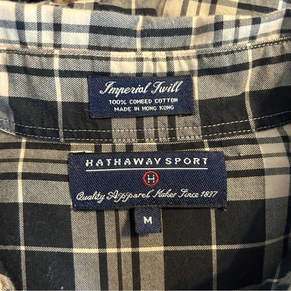 Vintage Hathaway Sport Comeed Cotton Plaid Long Sleeve Shirts - M (Set of 3) - Picture 2 of 9